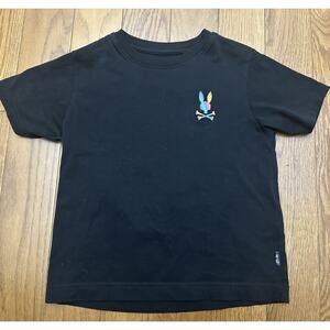 Psycho Bunny Black Youth Size XSmall (5-6) T-Shirt Short Sleeve